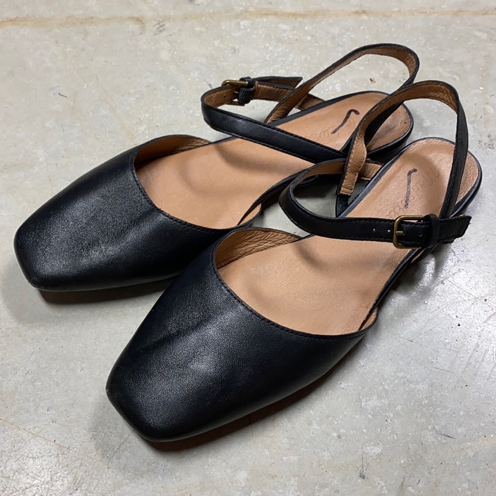 Madewell The Jeanne Slingback Flat Leather mc671